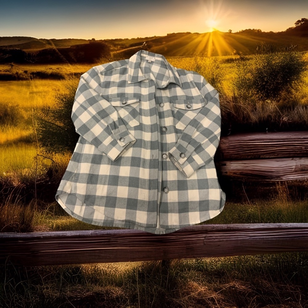 Checkered shacket